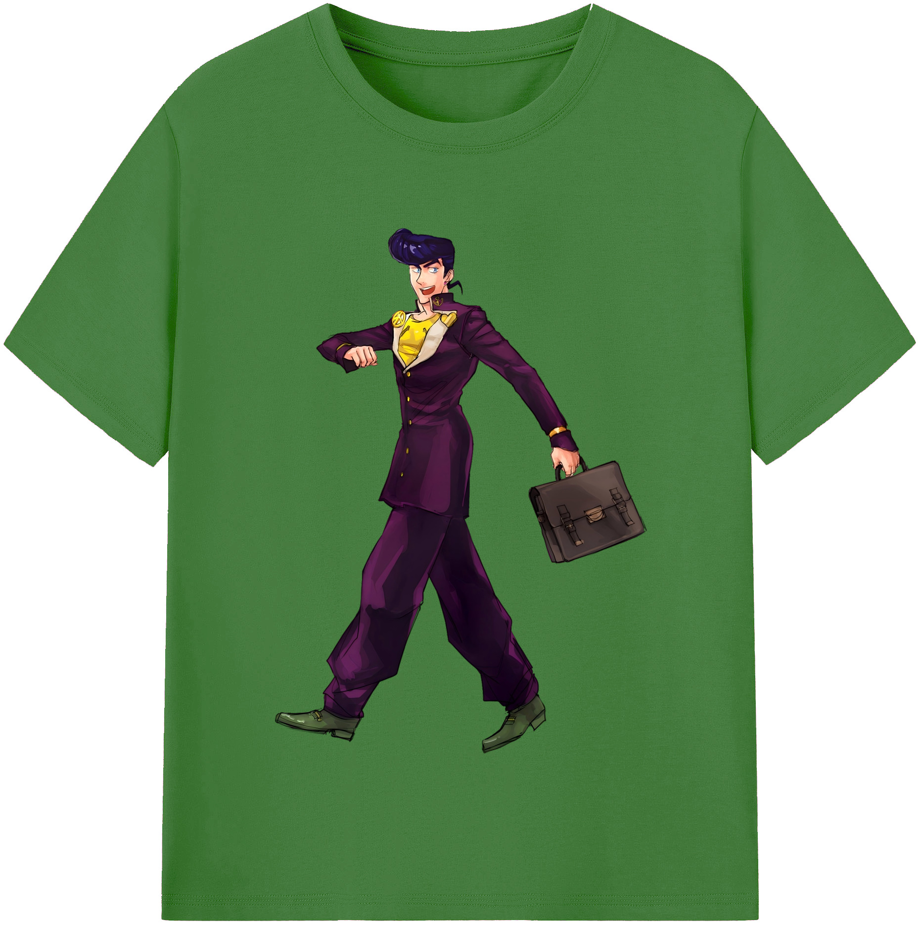 （画像用） ジョジョの奇妙な冒険 ひがしかた じょうすけ JoJo's Bizarre Adventure Higashikata Josuke レディースカジュアルプリントTシャツ（綿100％）